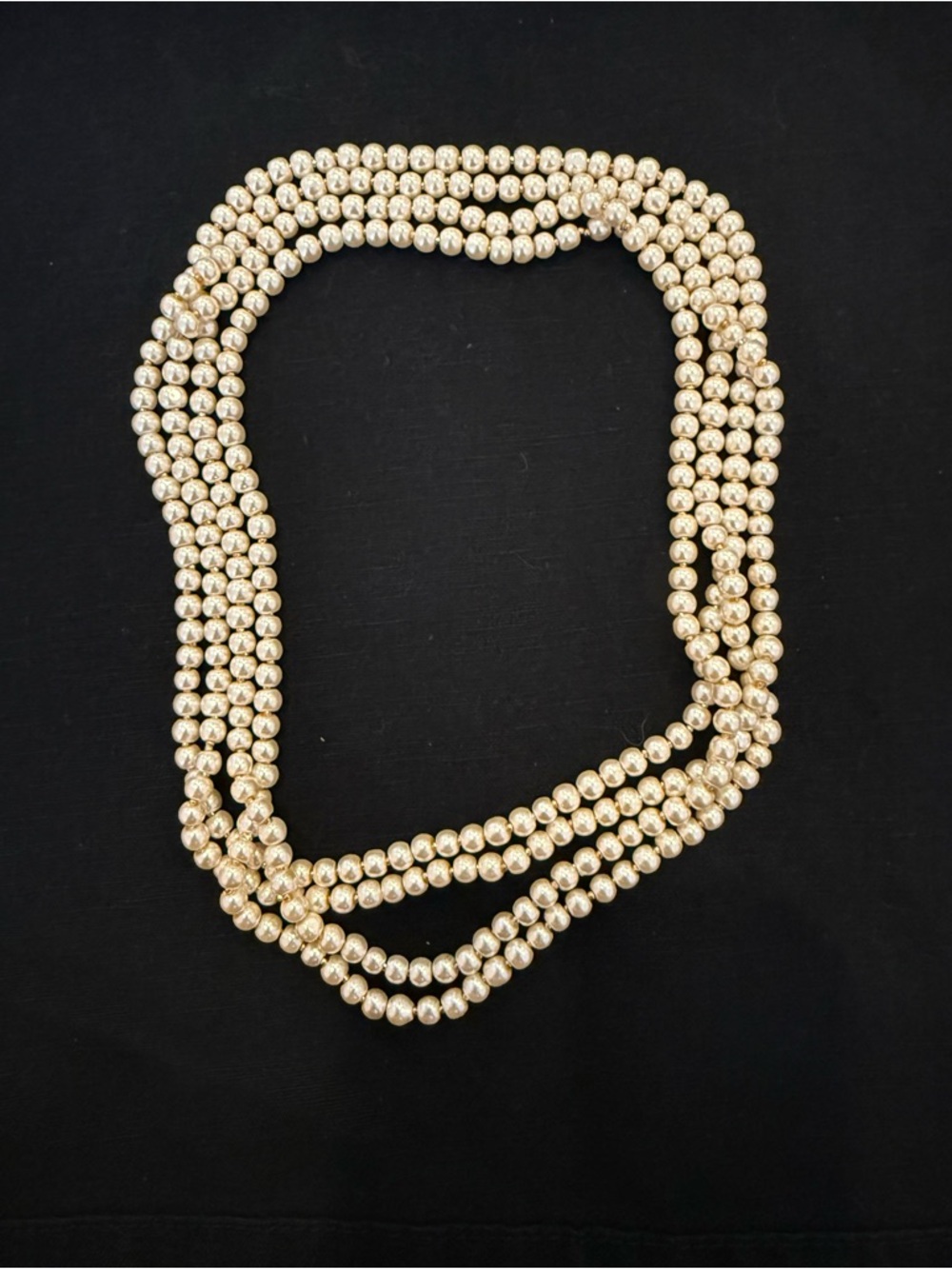 Gold-Tone Multi-Strand Pearl Necklace - Elegant Women’s Jewelry